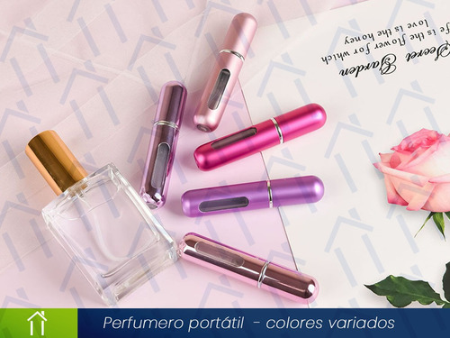 5 Mini Perfumeros Portátil Recargable 5ml Atomizador Colores