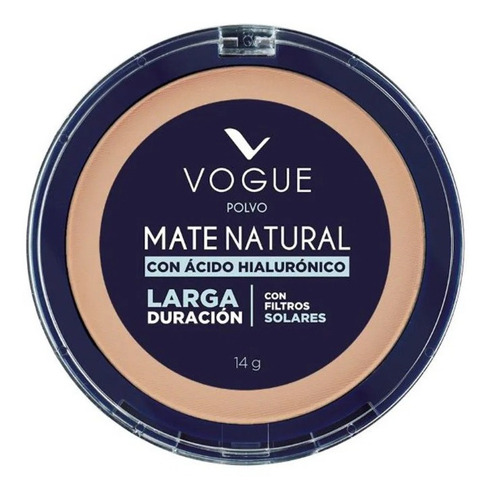 Maquillaje Polvo Compacto Vogue Mate Natural Con Filtro