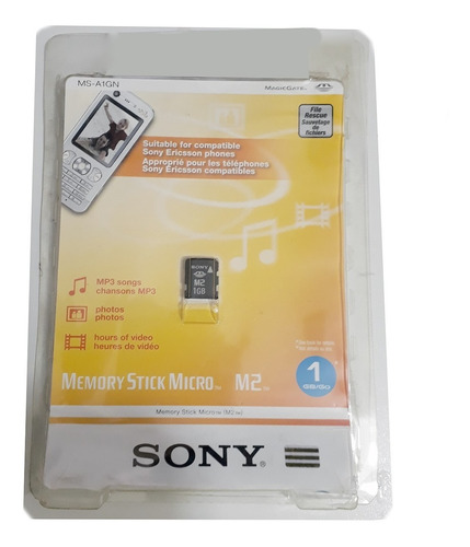 Imagem 1 de 1 de Cartão De Memória Sony Original 1gb M2 Sem Adaptador