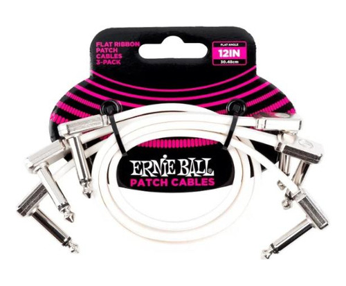 Cabo Pedal 30cm Plug L Flat Ribbon 3un P06386 Ernie Ball