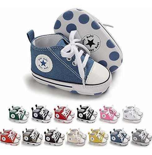 Meckior Bebé Niñas Niños Lienzo Zapatillas Suave L61cj