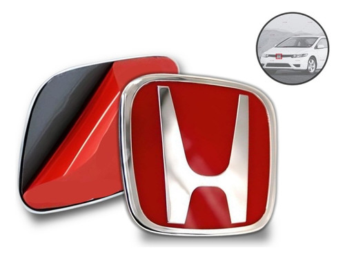 Emblema Para Parrilla Honda Civic 4p 2006-2011 Rojo
