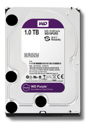 Disco Duro Interno Western Digital Purpura 1tb