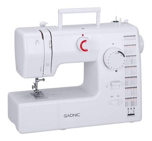 Imagen 1 de 1 de Máquina de coser recta Gadnic MAQCOS05 portable blanca 220V