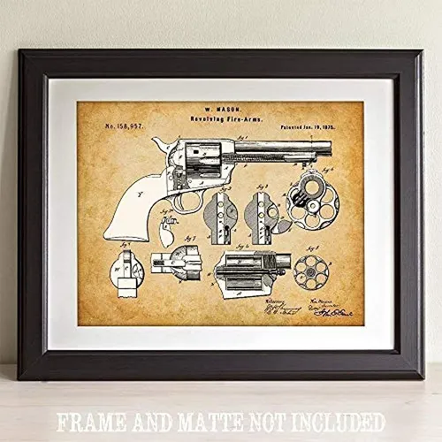 Colt Peacemaker Revolver - 11x14 Unframed Gun Patent Print