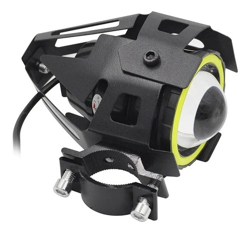 Imagen 5 de 9 de Par De Faro Auxiliar U7 Led Para Moto-cuatri Con Ojo Angel