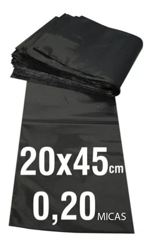 500 X Saco De Toner Preto Pequeno - 20x45cm