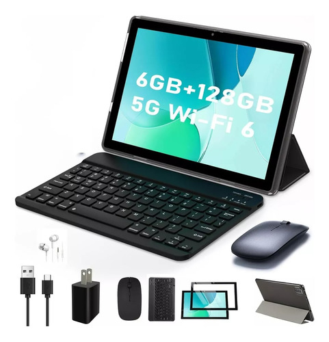 Kit Tablet Celular 10.1'' 128gb +6gb Ram Android 5g +teclado