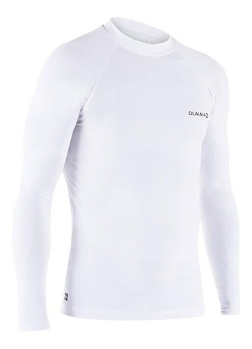 Camiseta Protección Solar Anti Uv Surf Olaian Blanco .