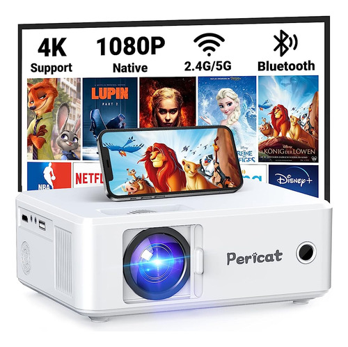 Proyector Con Wifi Y Bluetooth, Proyector De Video 5g Native