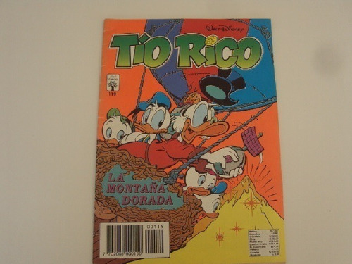  Historieta Tio Rico # 119  Disney - Abril Cinco  Año 1994