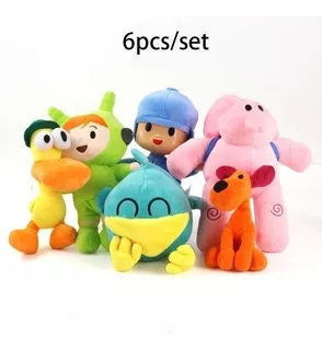 6 Peças Pocoyo Elly Pato Loula Muñeco De Peluche Juguete Pre