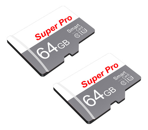 Super Pro-2 64 Gb Memory Card Set With Adap White Gray