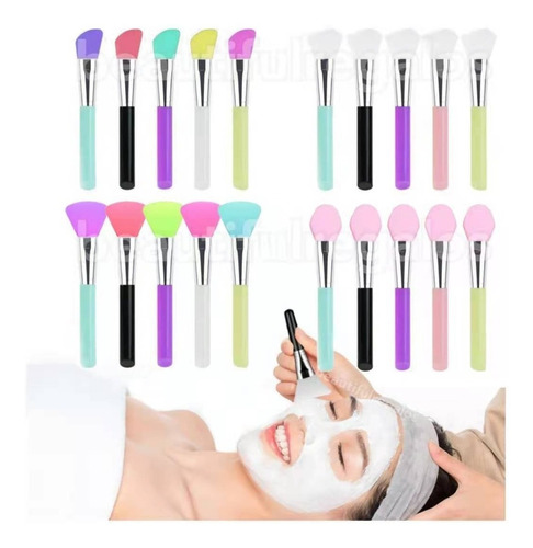 Brocha Pincel De Silicona Para Mascarillas Faciales Limpieza