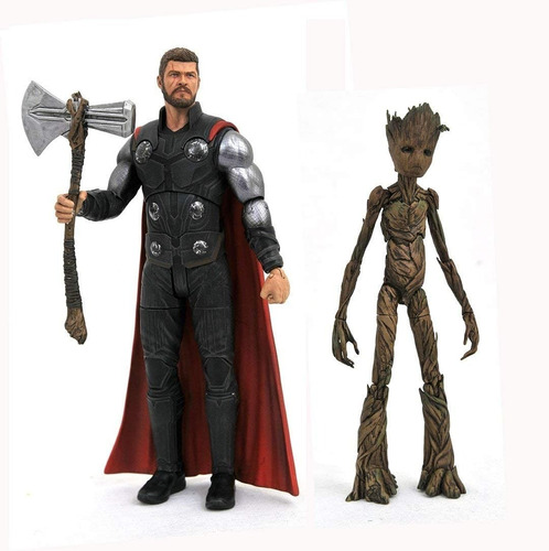 Figura Thor Y Grott Marvel Select Original