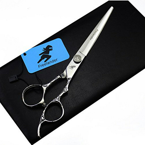 7.0 Inches Silver Carved Handle Hair Cutting Shear Barber Sc