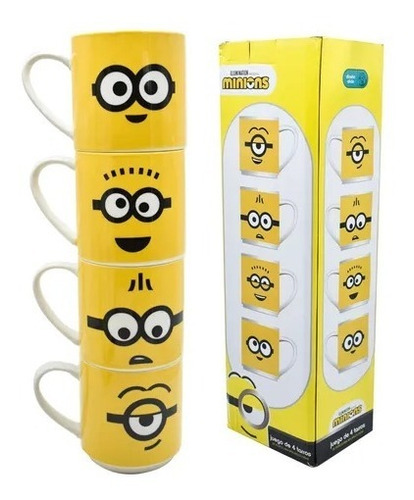 Tazas Minions Apilables 4 Pzas