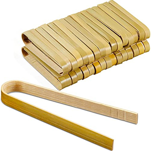 Mini Pinzas De Bambú De 4 Pulgadas De Largo, Pinzas De...