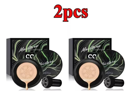 Crema Bb De Maquillaje Con Forma De Cabeza De Hongo, 2 Unida