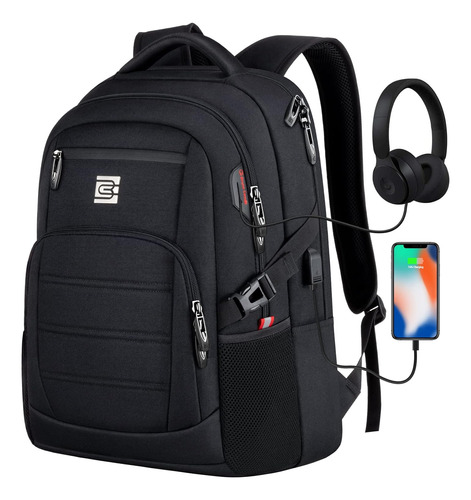 Mochila Para Notebook Grande Bagsure Con Puerto Usb