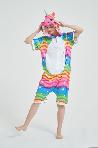 Unicornio Kigurumi Pijama Enterito De Verano Kawaii
