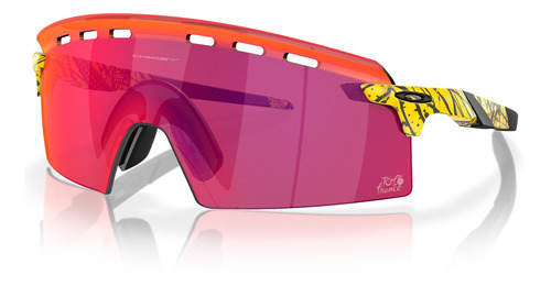 Gafas Oakley Encoder Strike Vented Tdf Prizm Road Pro, color negro, color varilla, color negro, lente negra, color rojo, diseño deportivo