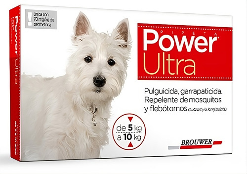 Power Ultra Pipeta Antipulgas Y Garrapatas 5-10kg Oferton!!