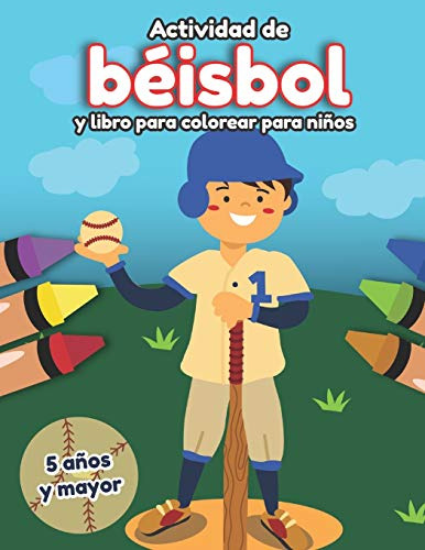 Actividad De Beisbol Y Libro Para Colorear Para Ninos 5 Anos