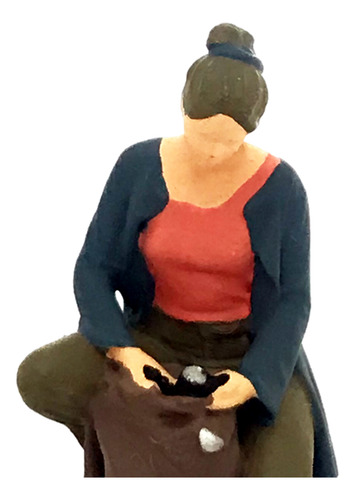 1:64 Diorama Deportes Figura La La Mujer En Cuclillas Azul