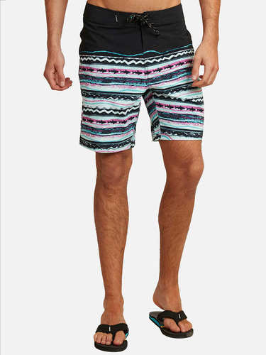 Traje De Baño Hawaiian Shark Vortex Multicolor Hombre Maui A