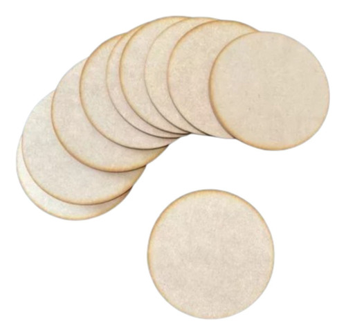 Pack 50 Circulos 10cm Madera Mdf