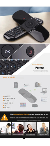 Control Remoto Air Mouse Mini Keyboard W1 Con Control Por Vo