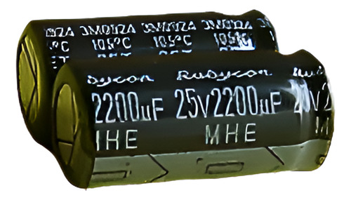 Rubycon 25v 2200uf Mhe X 4pcs Condensador Electrolítico. Jap