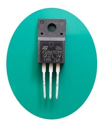 P10nk70  ( 5 Unidades )transistor Mosfet  P10nk70zfp 10nk70