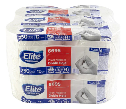 Papel Higiénico Elite Professional | 12 Rollos De 250 Mts.