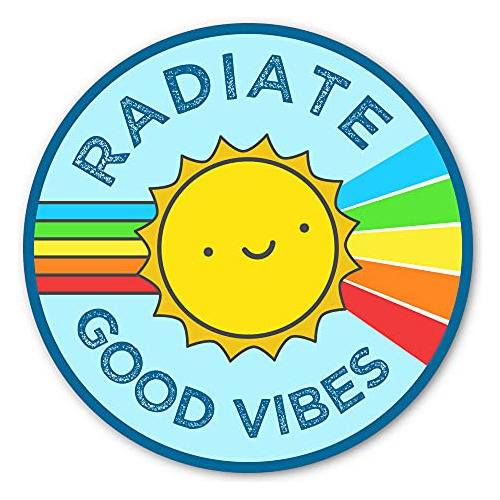 Pegatina De  Radiate Positivity  | Vinilo De Meditació...