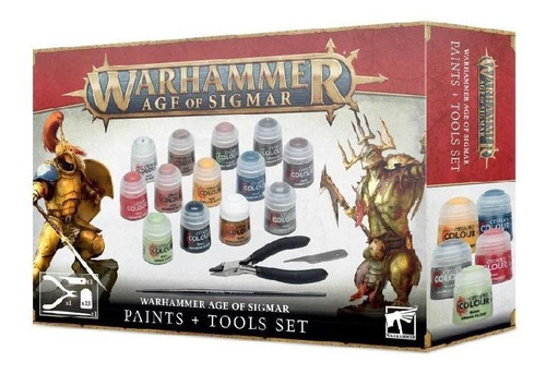 Games Workshop Warhammer Aos Paints + Tools Set