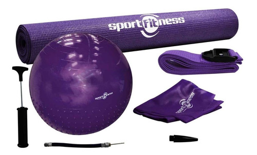 Kit Yoga Pilates Sportfitness Colchoneta Balon Gym Terapias