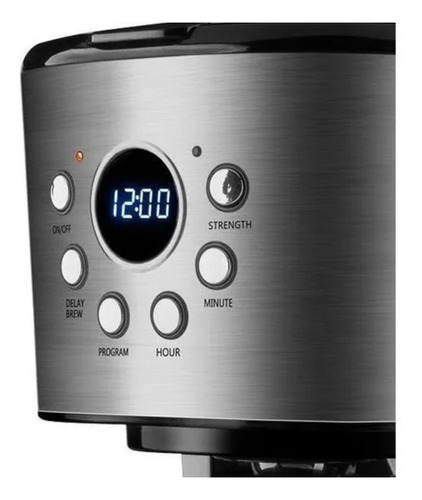 Imagen 2 de 4 de Cafetera Thomas TH-141DI automática negra y inox de filtro
