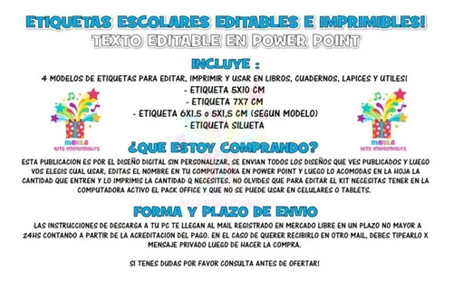Imagen 3 de 4 de Kit Imprimible Etiquetas Escolares Dc Superhero Girls M2 S19
