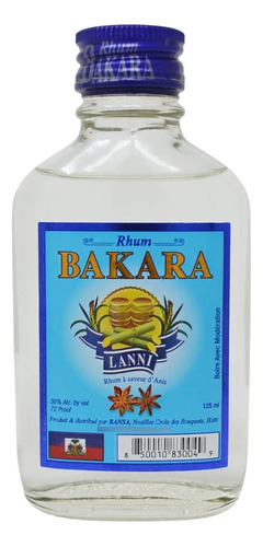 Miniatura Ron Bakara Lanni 125ml (vidrio)