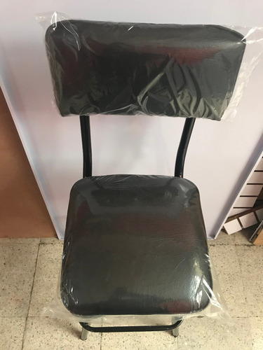 Imagen 4 de 5 de Kit Banco Para Barra Restaurante Bar Tubo Negro 2 Pzas