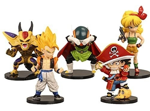 Figura Dragon Ball Goku Traje Pirata Set X 5