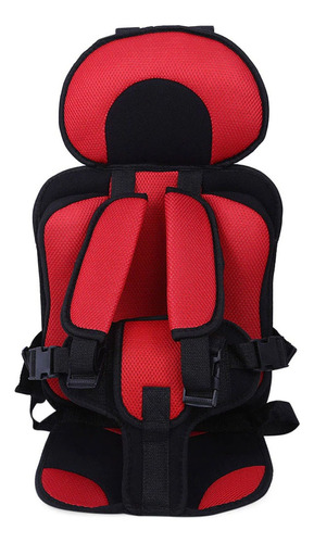 Asiento De Seguridad Para Bebé Coche Silla Niño Portátil Color Rojo