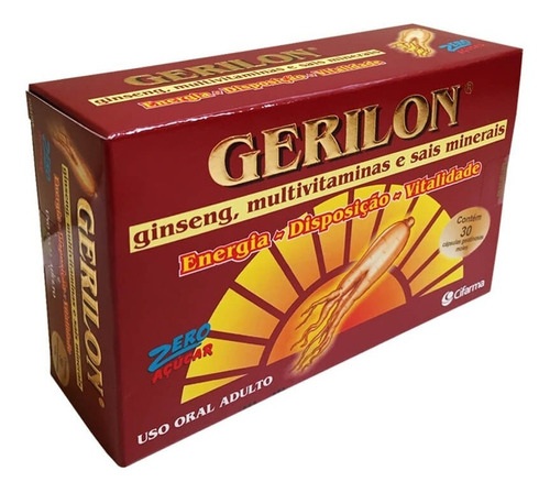 Suplemento Polivitaminico Gerilon Cifarma Caixa 60 Cápsulas Sabor Without flavor