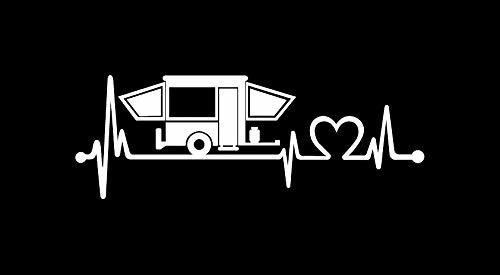 Pegatina De Pvc Con Texto En Inglés «popup Camper Heartbeat 