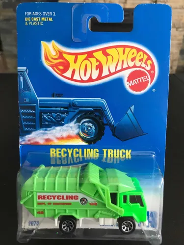 Hot Wheels Blue Card Recycling Truck Camion De Basura MercadoLibre