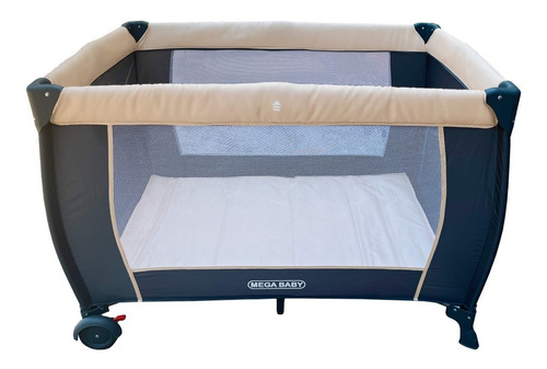 Imagen 2 de 7 de Practicuna Mega Baby Bebe Eco Con Cambiador Y Bolso Color Beige