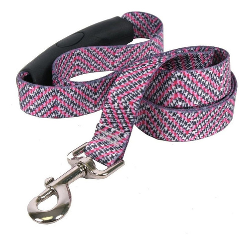 Perro Amarillo Diseño Rosa Tweed Ez-grip Correa De Perro Co