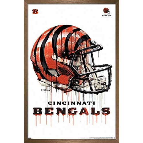 Póster De Pared Nfl Cincinnati Bengals Drip Helmet 20,...